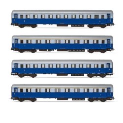 RIVAROSSI HR4324 FS, set di 4 carrozze "Treno Azzurro"