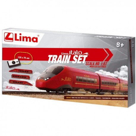 LIMA HL1061 - Set treno elettrico ''Italo'', controller, trasformatore, tracciato base, tappetino